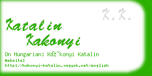 katalin kakonyi business card